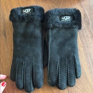 UGG Black Shearling Gloves